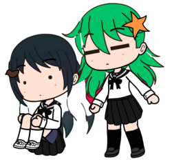 Shijima and Sumida Smoke Scene 07 Meme Template