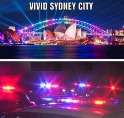Vivid Sydney vs vivid melbourne Meme Template