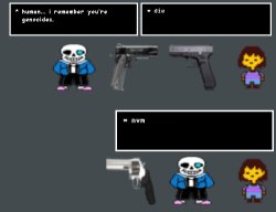sans and frisk ignoring fight Meme Template