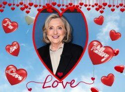 Hillary Heart Throb I'm in Love Meme Template