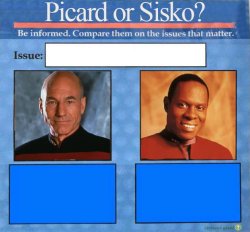 Picard or Sisko? Meme Template