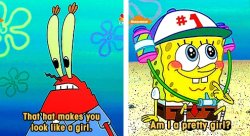 Spongebob Pretty Girl Meme Template