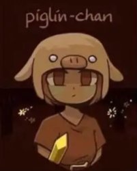 Piglin-chan Meme Template