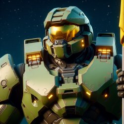 master chief from Halo waving a yellow flag Meme Template