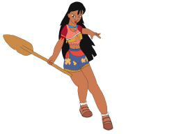 Pocahontas Nani Pelekai and Moana Fusion Meme Template