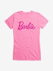 Barbie Classic Pink Script Girls T-Shirt | Hot Topic Meme Template