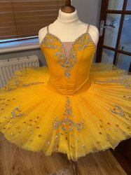 Canary Fairy Yellow Stretch Ballet Tutu, Ready Made Ballet Tutu Meme Template