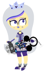Kingdom Hearts Luna with Keyblade PNG Transparent Meme Template