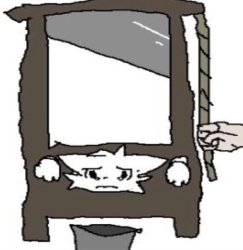 silly cat being beheaded or smth Meme Template