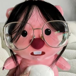Pink plusie with bunny teeth Meme Template