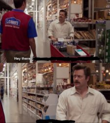 Ron Swanson Lowe's blank Meme Template