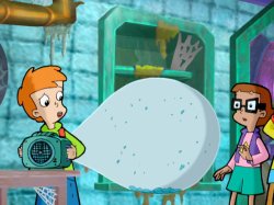 Cyberchase Stop blowing confetti into the bag Meme Template