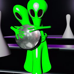 Bowling Alien with Colombia Buga Orb Meme Template