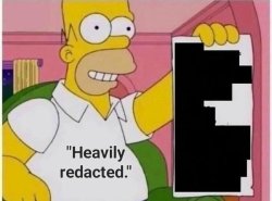 Heavily Redacted documents Meme Template