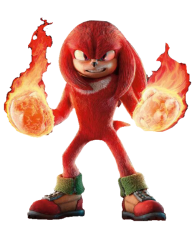 Knuckles The Echidna With Flames Of Disaster Fist Meme Template
