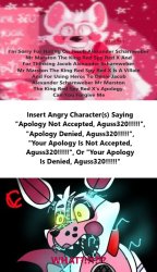 Who Denies Aguss320's Apology Meme Template