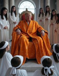 Donald Trump Orange Messiah little young girls Meme Template