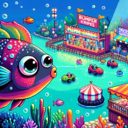 fish looking at carnival from far away Meme Template
