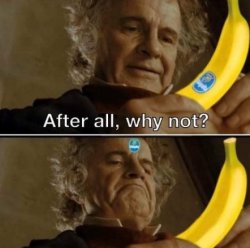 Bilbo Banana Sticker Meme Template