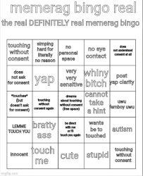 memerag bingo real definitely Meme Template