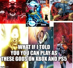 Gods of marvel dc and capcom Meme Template
