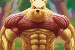 Buff Pooh Meme Template