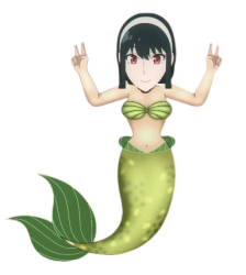mermaid yor forger Meme Template