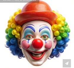 Clown face no crown Meme Template