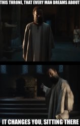 It changes you, sitting there Meme Template