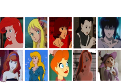 top 10 waifus of animation Meme Template
