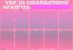 top 10 blank waifus Meme Template