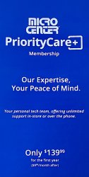 Micro center PriorityCare+ Pamphlet Meme Template