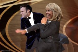 Macron bitch slap Meme Template