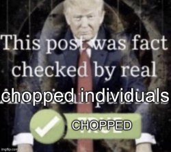 chopped individuals (for face reveals) Meme Template