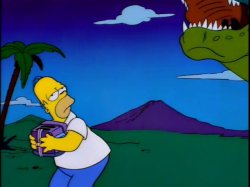Homer Dinosaur Meme Template