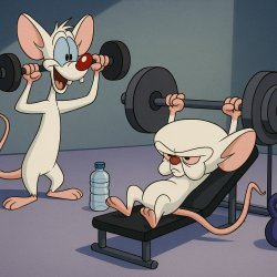 Pinky & Brain Workout Meme Template