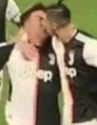 Gay Dybala and Ronaldo probs. got kicked out of Juve after kiss. Meme Template