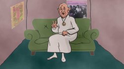 Frank the Hippie Pope Meme Template