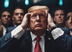 Trump trying to stop the voices in his head Meme Template