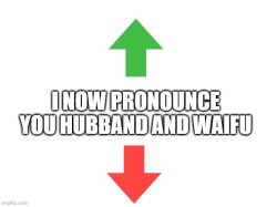 I now pronounce you hubband and waifu Meme Template
