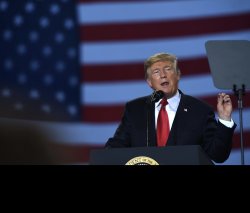 Donald Trump at podium Meme Template