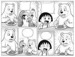 Misunderstanding or Not? Bernard Bear vs Birds + Maruko! Meme Template