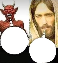 Satan vs Jesus Meme Template