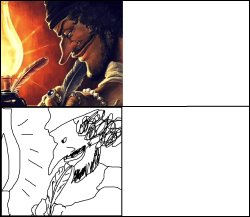 Blackbeard Writing Paint Meme Template