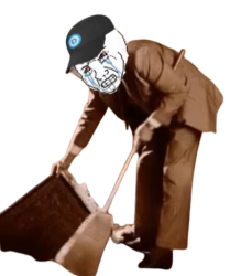 Crying Liberal sweeping something under the rug Meme Template