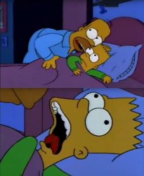 Homero Bart el coco en la casa los simpsons Meme Template