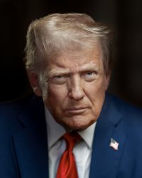 Trump's 2025 updated portrait Meme Template