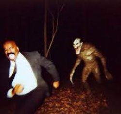 Steve Harvey Running Away From Monster Meme Template