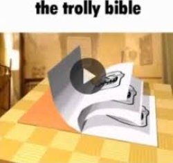 The trolly bible Meme Template
