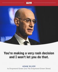 Adam Silver Rash Decision Meme Template